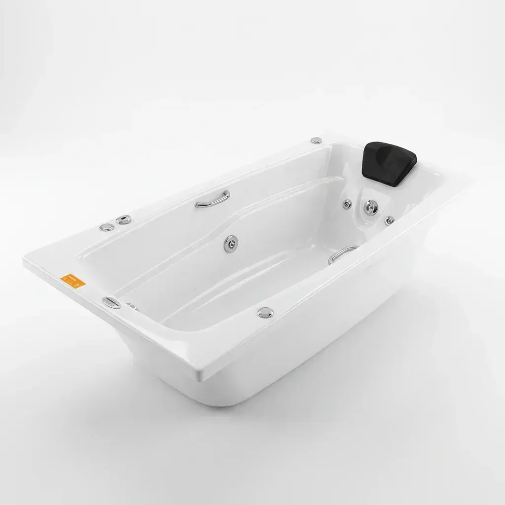 Ver imagem 3 de Banheira de Hidromassagem Individual Acrilbath Top Line Ouro Fino com Cromoterapia LED e Apoio para Cabeça em Acrílico 220V