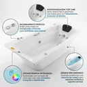 Ver imagem 5 de Banheira de Hidromassagem Individual Acrilbath Top Line Ouro Fino com Cromoterapia LED e Apoio para Cabeça em Acrílico 220V