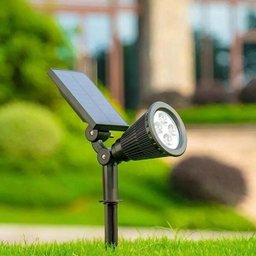 Luminária Solar Jardim Espeto 7 Leds Automatico Verde - 4