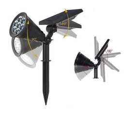 Luminária Solar Jardim Espeto 7 Leds Automatico Verde - 8