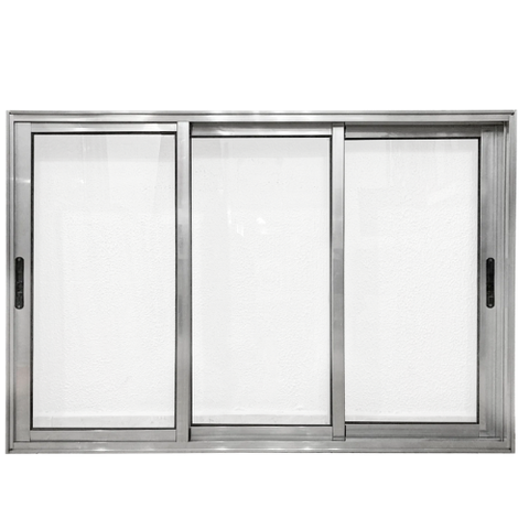 Janela Vitro de Alumínio 3 Folhas Móveis 120x150cm Brilhante Allo Esquadrias