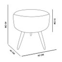 Ver imagem 2 de Puff Redondo Decorativo Santa Rita Retrô Azul