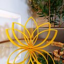 Ver imagem 2 de Estatueta Flor de Lótus - Símbolo Vida, Decoração,quarto - Cor: Amarelo