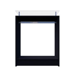 Balcão Arara Expositor com Vidro Preto 110x87x38cm - Deep - 1