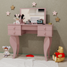 Penteadeira Infantil com Espelho e 4 Gavetas: Rosê - 1