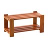 Mesa de Centro 60 x 30 cm Madeira de Demolição Ripada Natural - 2
