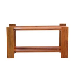 Mesa de Centro 60 x 30 cm Madeira de Demolição Ripada Natural - 3