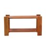 Mesa de Centro 60 x 30 cm Madeira de Demolição Ripada Natural - 3
