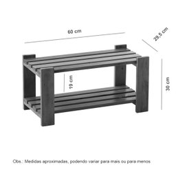 Mesa de Centro 60 x 30 cm Madeira de Demolição Ripada Natural - 4