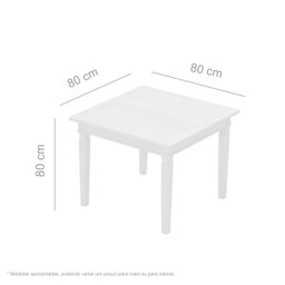 Conjunto Mesa de Jantar Rústica 80 x 80cm 4 Banquetas Ripada Madeira Demolição Natural - 3