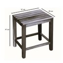 Ver imagem 5 de Conjunto Mesa de Jantar Ripada 80x80 cm 4 Banquetas Rústica Madeira Maciça Mhm
