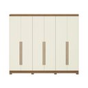 Ver imagem 5 de Guarda Roupa Roupeiro 6 Portas e 3 Gavetas com Pes 270cm Cb03t580 Kappesberg