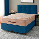 Ver imagem 1 de Kit Cabeceira + Cama Box Bau + Colchão Queen Molas Ensacadas Airtech Ortobom