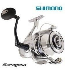 Molinete Shimano Saragosa 8000 SW Drag 12 Kg Rec 5.6:1 - Prateado e preto - 2