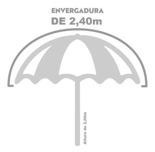 Guarda-Sol Gigante 2,40 M. Articulável Praia e Jardim - 2