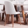 Conjunto de Jantar Mesa Retangular com Vidro Bennett 4 Cadeiras New Drop - Natural C/ Bege - 4