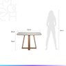 Conjunto de Jantar Mesa Retangular com Vidro Bennett 4 Cadeiras New Drop - Natural C/ Bege - 10