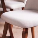 Ver imagem 5 de Conjunto de Jantar Mesa Retangular com Vidro Bennett 4 Cadeiras New Drop - Natural C/ Bege