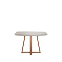 Conjunto de Jantar Mesa Retangular com Vidro Bennett 4 Cadeiras New Drop - Natural C/ Bege - 8
