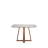 Conjunto de Jantar Mesa Retangular com Vidro Bennett 4 Cadeiras New Drop - Natural C/ Bege - 8