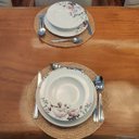 Ver mais imagens de Jogo 12 Pratos Fundos Redondos 23cm Garden em Porcelana com Estampa Floral Germer