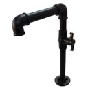 Ver imagem 2 de Torneira Design Industrial Básica Preta Registro PVC Esfera 1/2" - Madareli