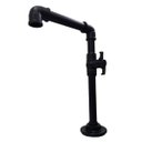 Ver imagem 1 de Torneira Design Industrial Básica Preta Registro PVC Esfera 1/2" - Madareli