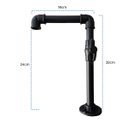 Ver imagem 5 de Torneira Design Industrial Básica Preta Registro PVC Esfera 1/2" - Madareli