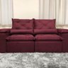 Sofá Retrátil Reclinável 2,00 m Violeta 19 Athenas Cor:Vinho - 3