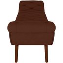 Ver imagem 7 de Kit Cabeceira Cama Box Queen 160 cm Madrid com Puff Recamier Santorini P05 Veludo Marrom