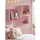 Ver imagem 4 de Nicho Decorativo 100% Mdf Rosa com 3 Desmontado - Suprema Móveis
