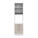 Ver imagem 7 de Torre Quente 60 Cm 1 Porta 3 Gavetas Branco/crema Agata Madesa