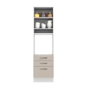 Ver imagem 4 de Torre Quente 60 Cm 1 Porta 3 Gavetas Branco/crema Agata Madesa