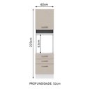 Ver imagem 3 de Torre Quente 60 Cm 1 Porta 3 Gavetas Branco/crema Agata Madesa