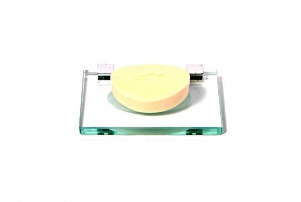 Saboneteira em Vidro Incolor Lapidado - Aquabox - 14cmx9cmx10mm. - 2