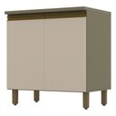 Ver imagem 1 de Balcão de Cozinha Évelin 2 Portas 80 Cm com Tampo para Cooktop Duna Cristal – Henn