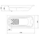 Ver imagem 5 de Banheira de Hidromassagem em Acrílico 170cmx80cmx40cm Gold Line Ouro Fino