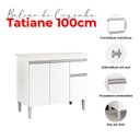 Ver imagem 4 de Balcão de Cozinha Tatiane com Tampo 100cm Branco Brilho - AJL