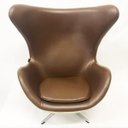 Ver imagem 6 de Poltrona EGG marrom / linho cru base alumínio com relax - Poltronas do Sul