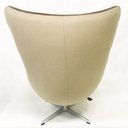 Ver imagem 5 de Poltrona EGG marrom / linho cru base alumínio com relax - Poltronas do Sul