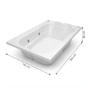 Ver imagem 4 de Banheira de Hidromassagem Dupla Gold Line Ouro Fino 150x110cm em Acrílico Branco 220V