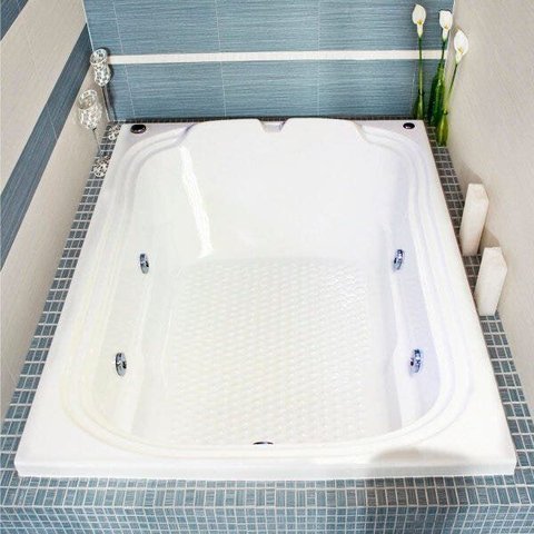 Banheira de Hidromassagem Dupla Gold Line Ouro Fino 150x110cm em Acrílico Branco 220V