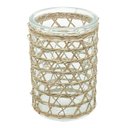 Ver imagem 1 de Vaso Wolff de Vidro e Fibra Natural 13x10cm