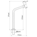 Ver imagem 2 de Torneira Lavatório DL08 Bica Media Mesa 1/4 Volta Cromada