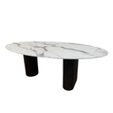 Ver imagem 3 de Mesa de Jantar Oval Dupla 180x100cm Madeira ebano Modelar Moveis Mesa de Jantar Cone Oval