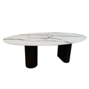 Ver imagem 2 de Mesa de Jantar Oval Dupla 180x100cm Madeira ebano Modelar Moveis Mesa de Jantar Cone Oval