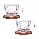 Ver imagem 1 de Jogo de Xícaras de Café e Chá de Cristal Monte Carlo 180ml 2 Peças - Hauskraft Premium