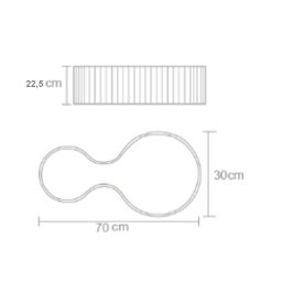 Plafon Violão Madeira 70cm - Freijó - 2