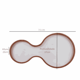Plafon Violão Madeira 70cm - Freijó - 5