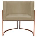 Ver imagem 6 de Poltrona Decorativa Recepção Luna Suede Cores Base de Ferro Bronze - Nude, Suede